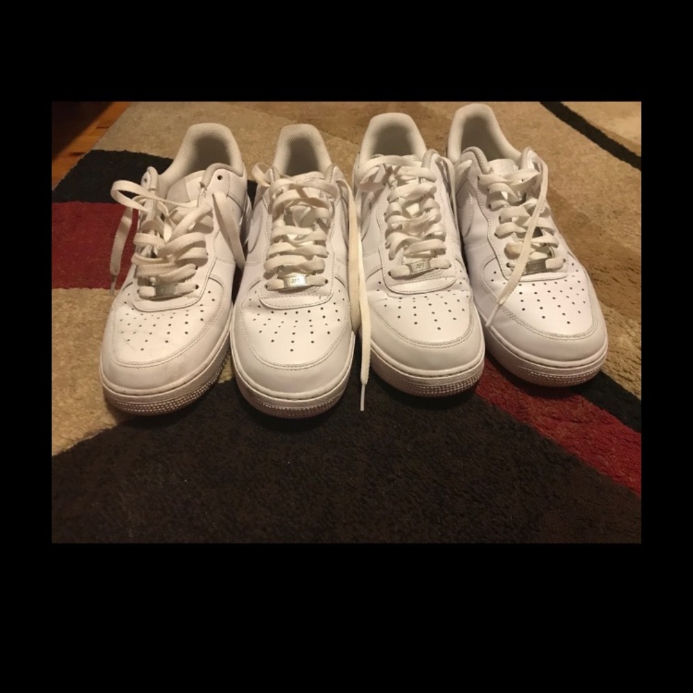 2 pairs of White Air Force One